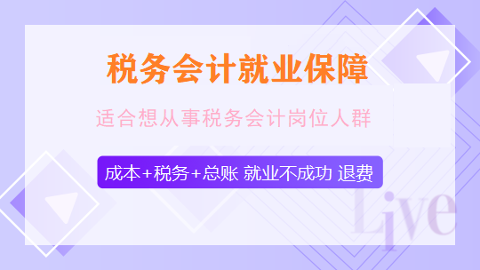 税务师税务会计就业保障班